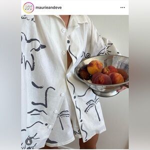 Maurie & Eve Sky Minded Shirt Mini Dress & Shorts Set